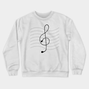 Treble clef from earphones Crewneck Sweatshirt